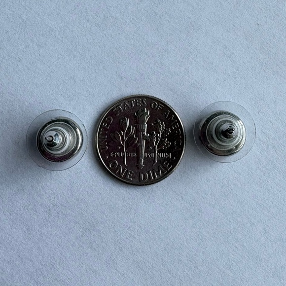 Givenchy Silver Crystal Stud Earrings - Picture 4 of 5